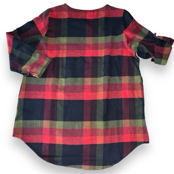 Cellebie Ladies L Plaid Long Sleeve Loose Pocket Swing Tunic - Picture 2 of 5